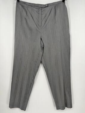 Vtg Tamotsu Women Trouser Pants Cotton Silk Blend 18W Black White Glen Plaid NEW